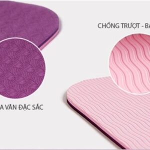 Thảm tập yoga chống chơn trượt 6mm 2 lớp cao su TPE