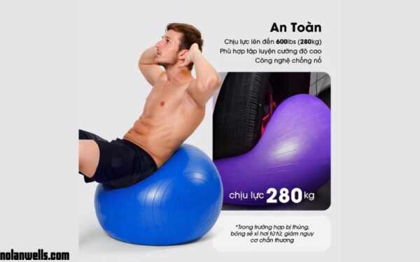 Bóng Tập Gym, Tập Yoga Loại Trơn Size 75cm